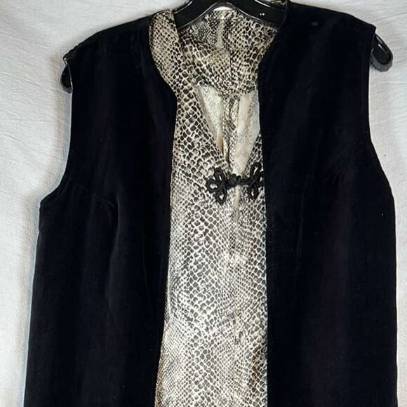 Snakeskin Jumpsuit with Reversible Velvet Vest VTG from Theater Costume Company - Picture 1 of 11